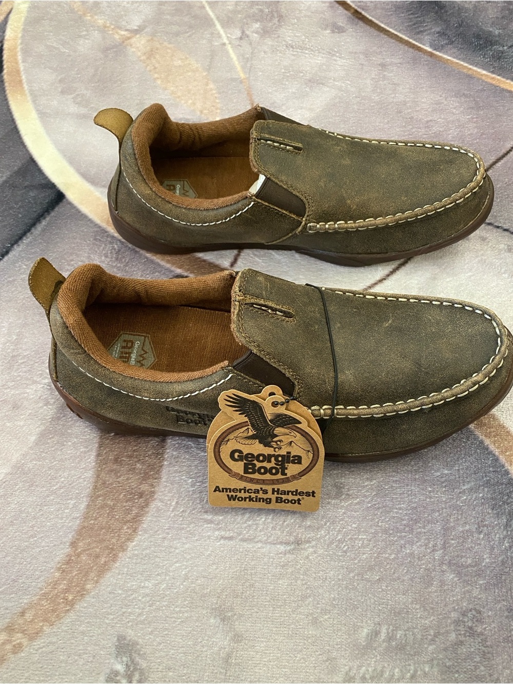 New with box Georgia Boot Cedar Falls Leather upper loafers men’s size 10M